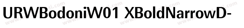 URWBodoniW01 XBoldNarrowD字体转换